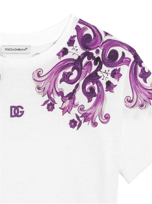 T-shirt bambina maioliche Dolce & Gabbana Kids | L5JTNKII7H3I23TN